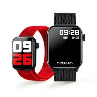 Carrefour Relógio smartwatch seculus troca pulseira 17001mpsvpl1 - preto oferta