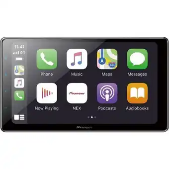 Multimídia som automotivo pioneer receiver com 9" hd preto