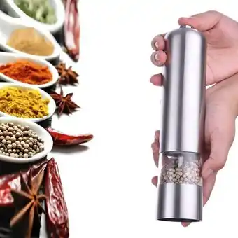 Carrefour Moedor pimenta ou sal gourmet eletrico a pilha inox com luz oferta