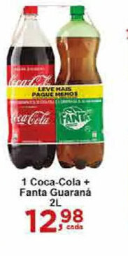 Rossi Supermercado 1 Coca Cola + Fanta Guarana 2L oferta