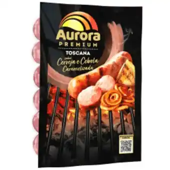 Varejão Irmãos Patrocinio Linguiça aurora toscana premium 500gr cerveja e cebola caram oferta