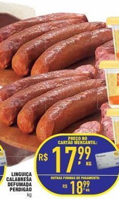 Mercantil Rodrigues Linguiça calabresa perdigão kg oferta