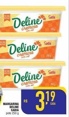 Mercantil Rodrigues Margarina deline sadia 250g oferta