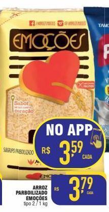 Mercantil Rodrigues Arroz parboilizado emoções kg oferta