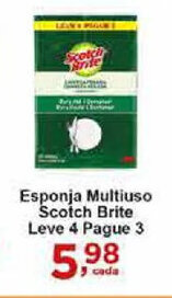 Rossi Supermercado Esponja Multiuso Scotch Brite Leve 4 Pague 3 oferta