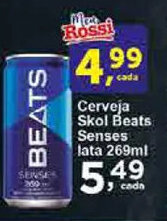 Rossi Supermercado Cerveja Skol Beats Senses lata 269ml oferta