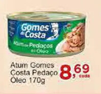 Rossi Supermercado Atum Gomes Costa Pedaco Oleo 170g oferta