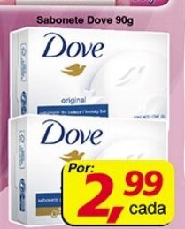 Supermercados Guanabara Sabonete Dove 90g oferta