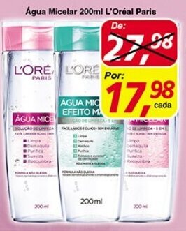 Supermercados Guanabara Agua Micelar 200ml L'Oreal Paris oferta