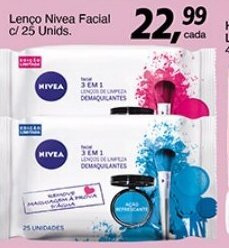 Supermercados Guanabara Lenco Nivea Facial c/25 unids. oferta