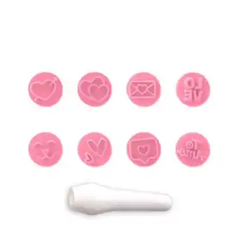 Kit de carimbos 9 peças amor rosa - bluestar
