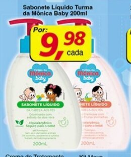 Sabonete liquido Turma da Monica Baby 200ml