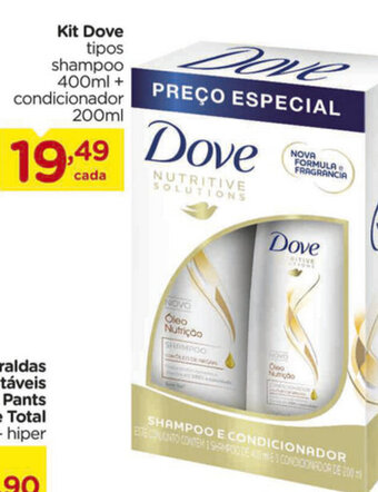 Carrefour Kit Dove Shampoo 400ml + Condicionador 200ml oferta