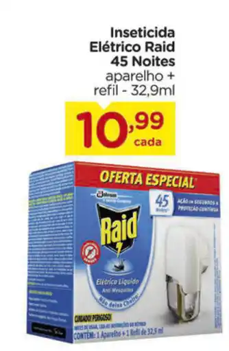 Carrefour Inseticida Eletrico Raid 45 noites 32.9ml oferta
