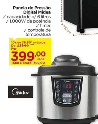 Carrefour Panela de Pressao Digital Midea 6L oferta