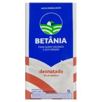Nordestão Leite uht desnatado betânia caixa 1l oferta