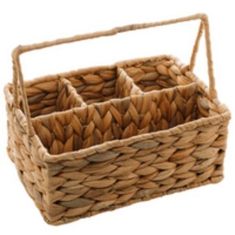 Cesta da lyor, fibra natural/metal, natural - 1643
