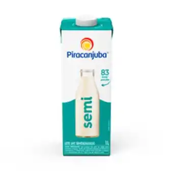 Supermercados Pague Menos Leite semi-desnatado longa vida piracanjuba 1l oferta