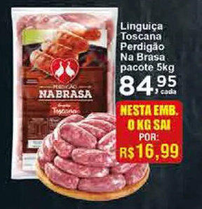 Rossi Supermercado Linguica Toscana Perdigao Na Brasa pacote 1kg oferta