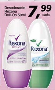 Supermercados Guanabara Desodorante Rexona Roll on 50ml oferta
