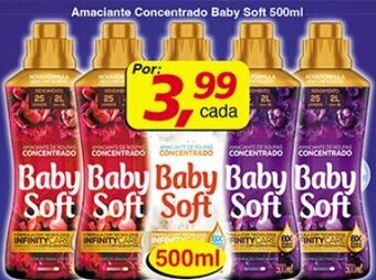 Supermercados Guanabara Amaciante Concentrado Baby Soft 500ml oferta