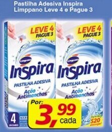 Pastilha Adesiva Inspira Limppano Leve 4 e pague 3