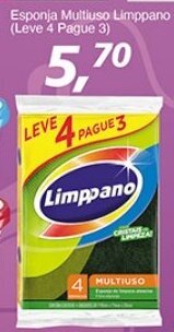 Supermercados Guanabara Esponja Multiuso Limppano (Leve 4 Pague 3) oferta