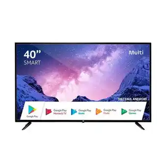 Carrefour Tela 40 pol. fhd, smart e wifi integrado, android, dolby audio, hdmi + usb + rj45 + av multilaser - tl045 tl045 oferta