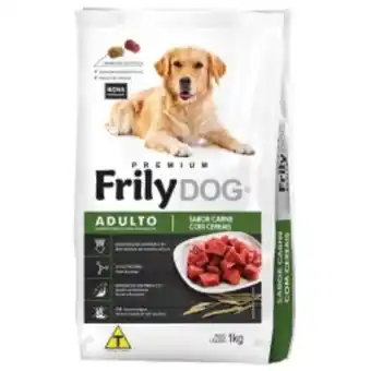 Asun Ração para cães frily dog carne e cereais 1kg oferta