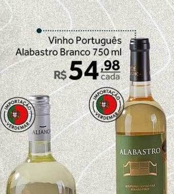 Verdemar Supermercado Vinho português alabastro branco oferta