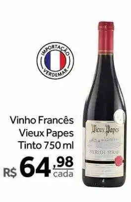 Verdemar Supermercado Vinho francês vieux papes tinto oferta