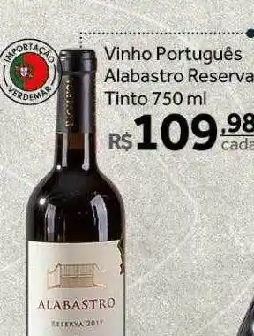 Verdemar Supermercado Vinho português alabastro reserva tinto oferta