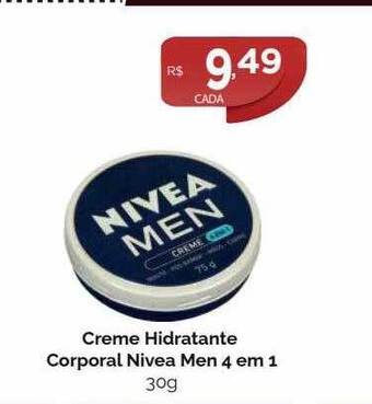 Creme hidratante corporal nivea men 4 em 1*