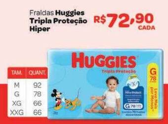 Drogarias Farmagnus Fraldas huggies tripla proteção hiper oferta