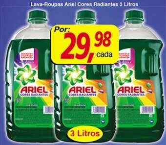 Supermercados Guanabara Lava Roupas Ariel Cores Radiantes 3L oferta