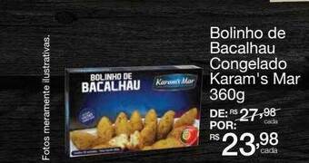 Mambo Bolinho de bacalhau congelado karam's mar oferta