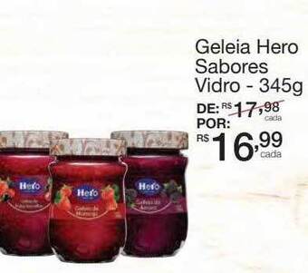 Geleia hero sabores vidro