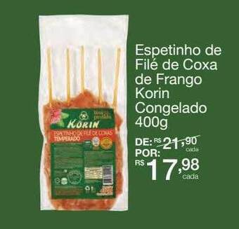 Mambo Espetinho de filé de coxa de frango korin congelado oferta