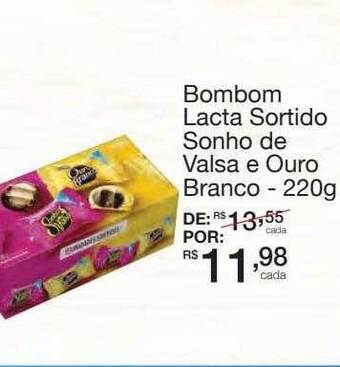 Mambo Bombom lacta sortido sonho de valsa e ouro branco oferta