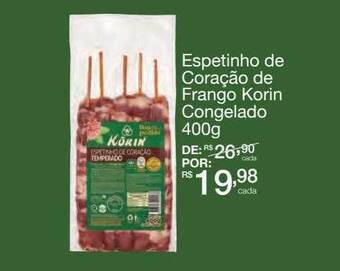 Mambo Espetinho de coração de frango korin congelado oferta