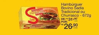 Mambo Hambúrguer bovino sadia tradicional ou churrasco oferta