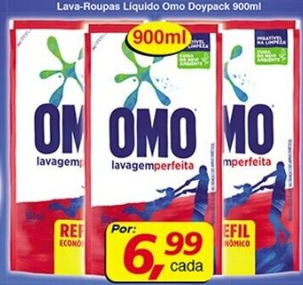 Supermercados Guanabara Lava roupas Liquido Omo Doypack 900ml oferta