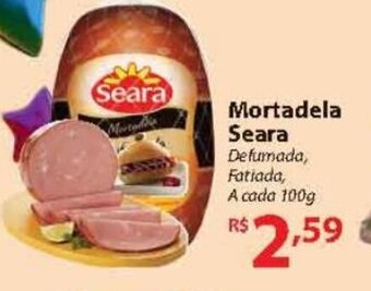 Super Bompreço Mortadela Seara 100g oferta