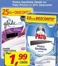 Supermercados Guanabara Pedra Sanitaria Glade ou pato promo c/25% Desconto oferta