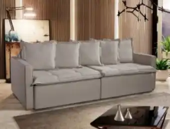 Lojas Guido Sofá cama paris - 2,20 de largura - linho cinza oferta