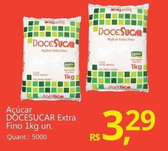 Supermercados Koch Acucar Docesucar Extra Fino 1kg un. oferta