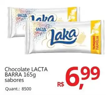 Supermercados Koch Chocolate lacta Barra 165g sabores oferta