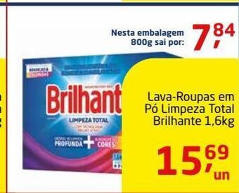 Tenda Atacado Lava-roupas em pó limpeza total brilhante 1,6kg oferta