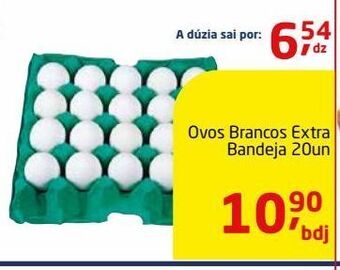 Tenda Atacado Ovos brancos extra bandeja 20un oferta