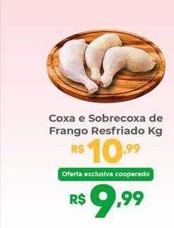Coocerqui Coxa e sobrecoxa de frango resfriado kg oferta